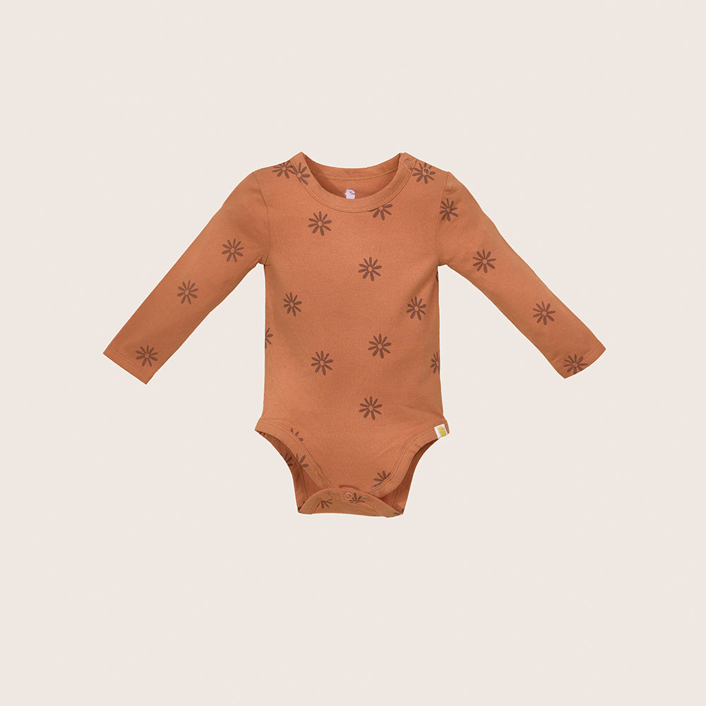 rise little earthling LS Graphic Bodysuit BUHON00 - Lt Pink AOP / 9-12m