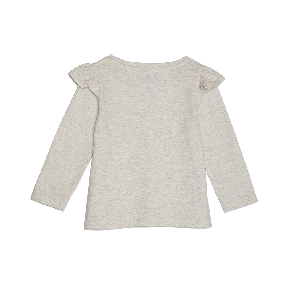 rise little earthling Long Sleeve Ruffle T-Shirt TGFKT20 - Dusty Cedar / 2-3y - Image 4