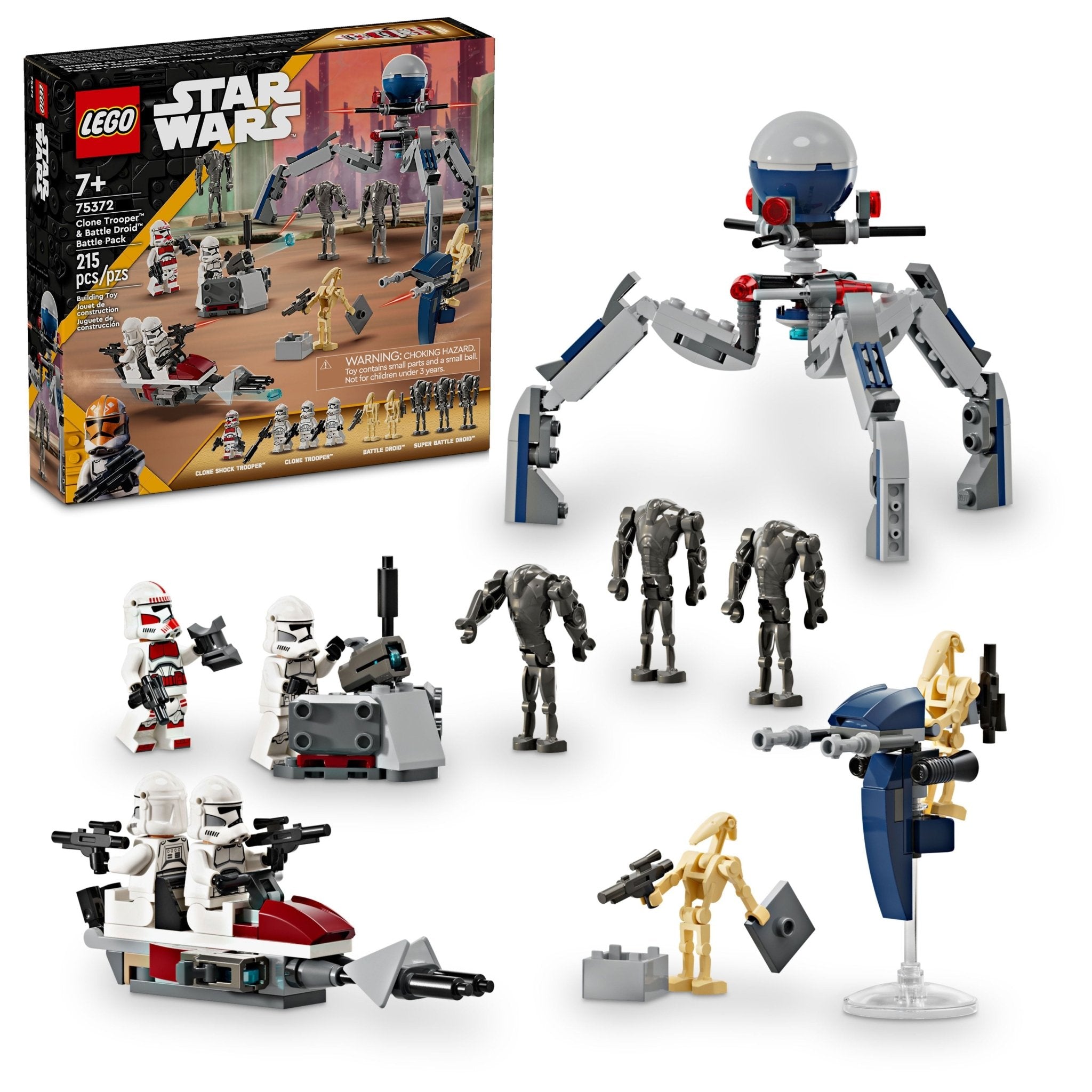 LEGO® Star WarsTM Clone TrooperTM & Battle DroidTM Battle Pack 75372 Bike - Image 6