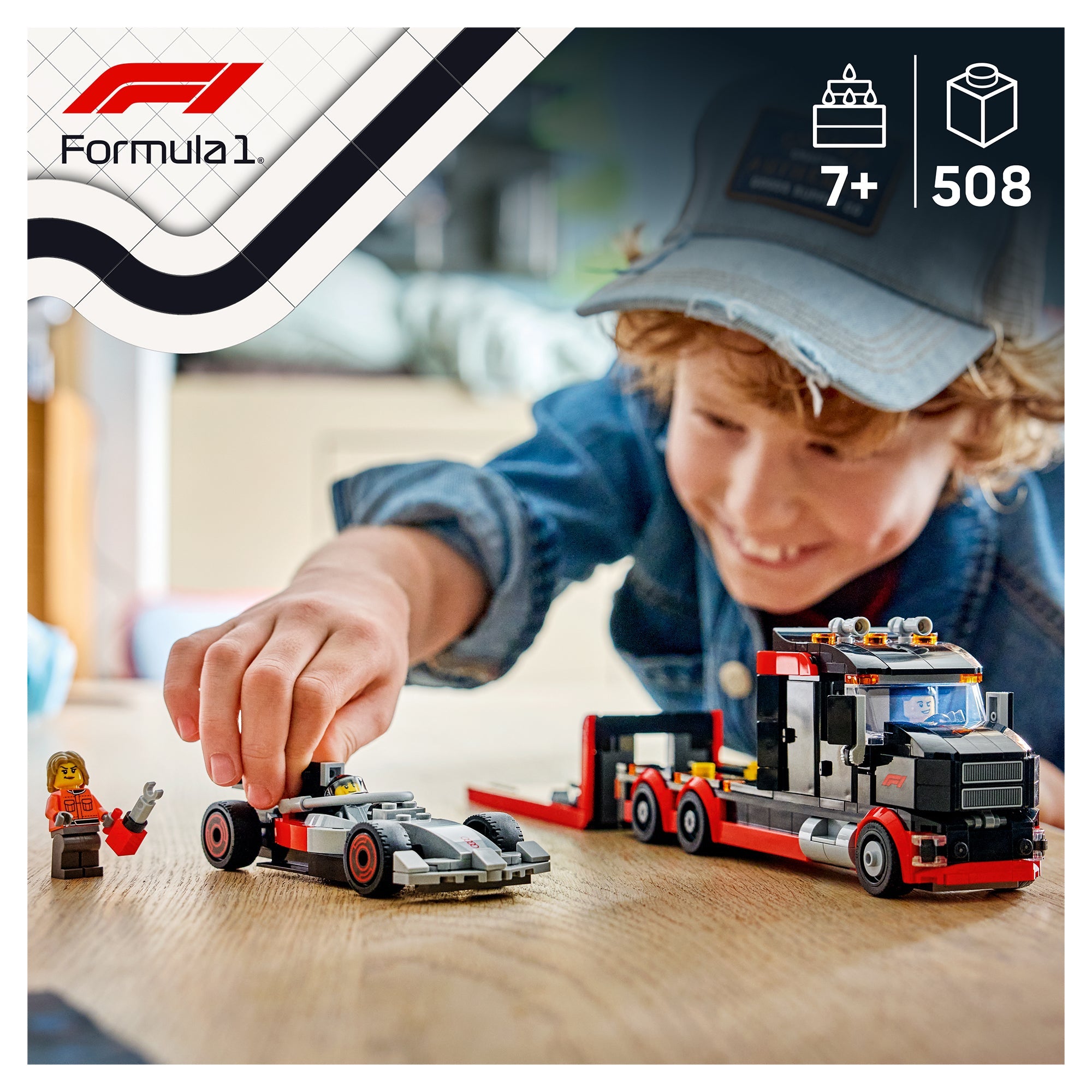 LEGO® City F1 Display Truck with Audi F1 Race Car 60493 Toy - Image 2