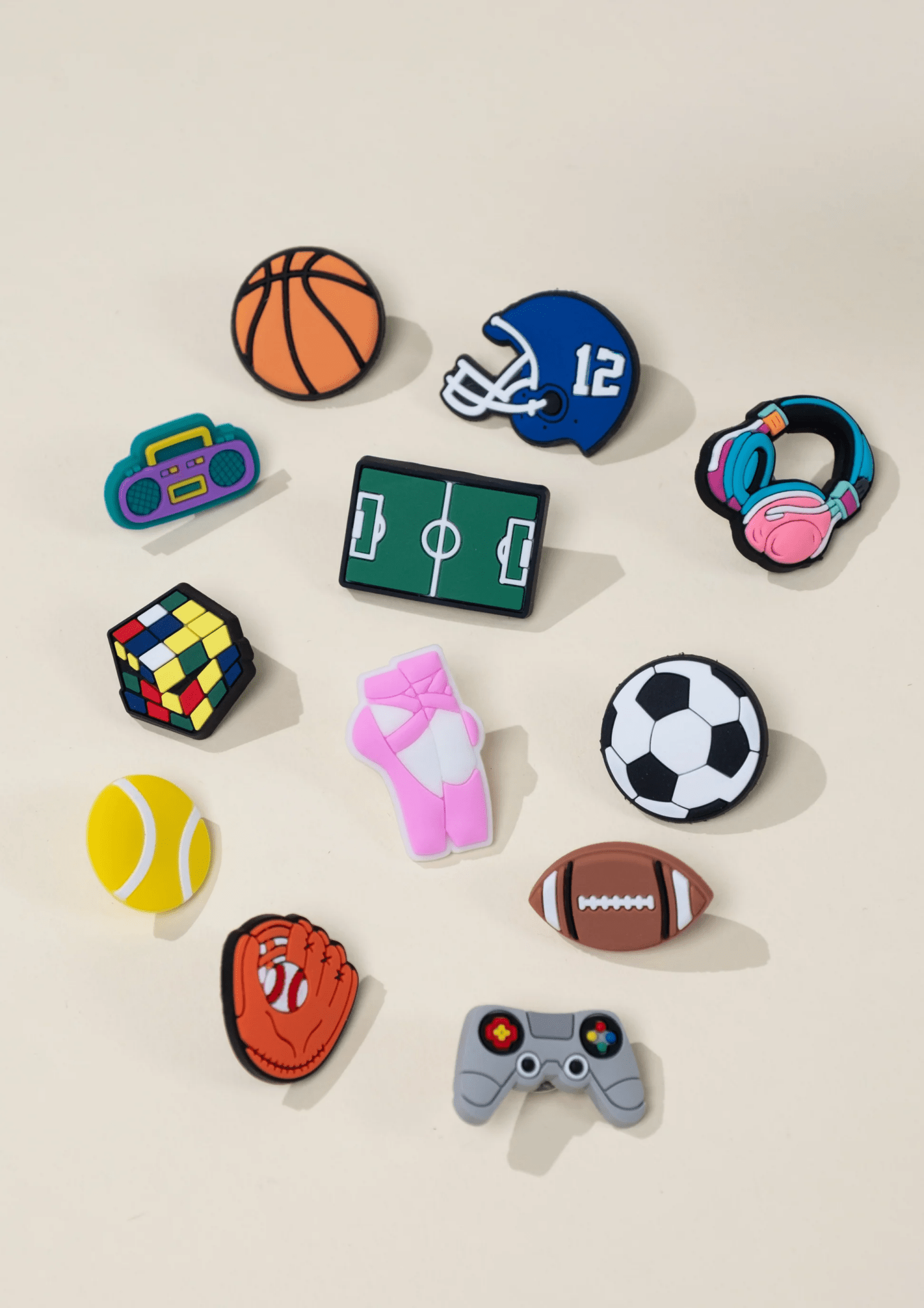 Coco Village Set of 12 Sports & Activities Charms Pin Bag - Image 3