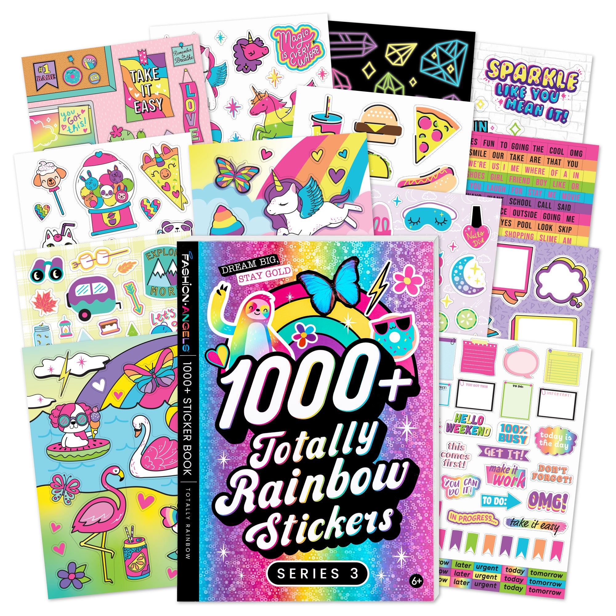 1000+ Totally Rainbow Super Colourful Stickers Cream - Image 6
