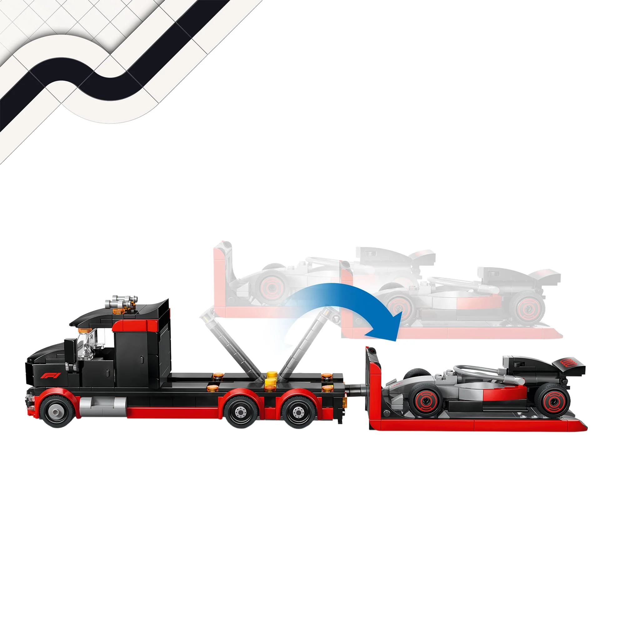 LEGO® City F1 Display Truck with Audi F1 Race Car 60493 Toy - Image 3