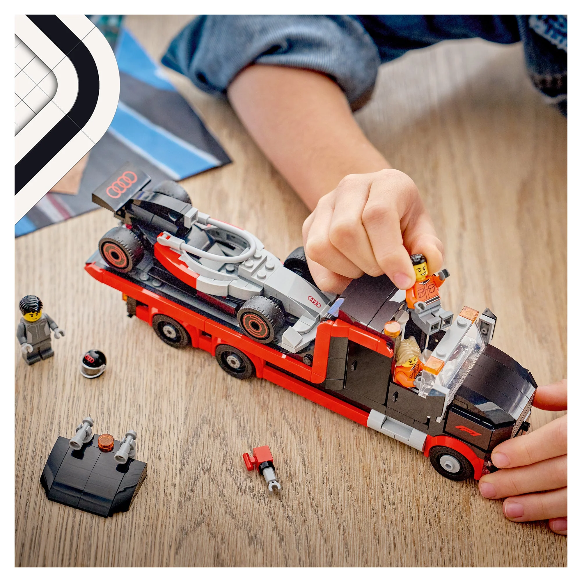 LEGO® City F1 Display Truck with Audi F1 Race Car 60493 Toy - Image 4