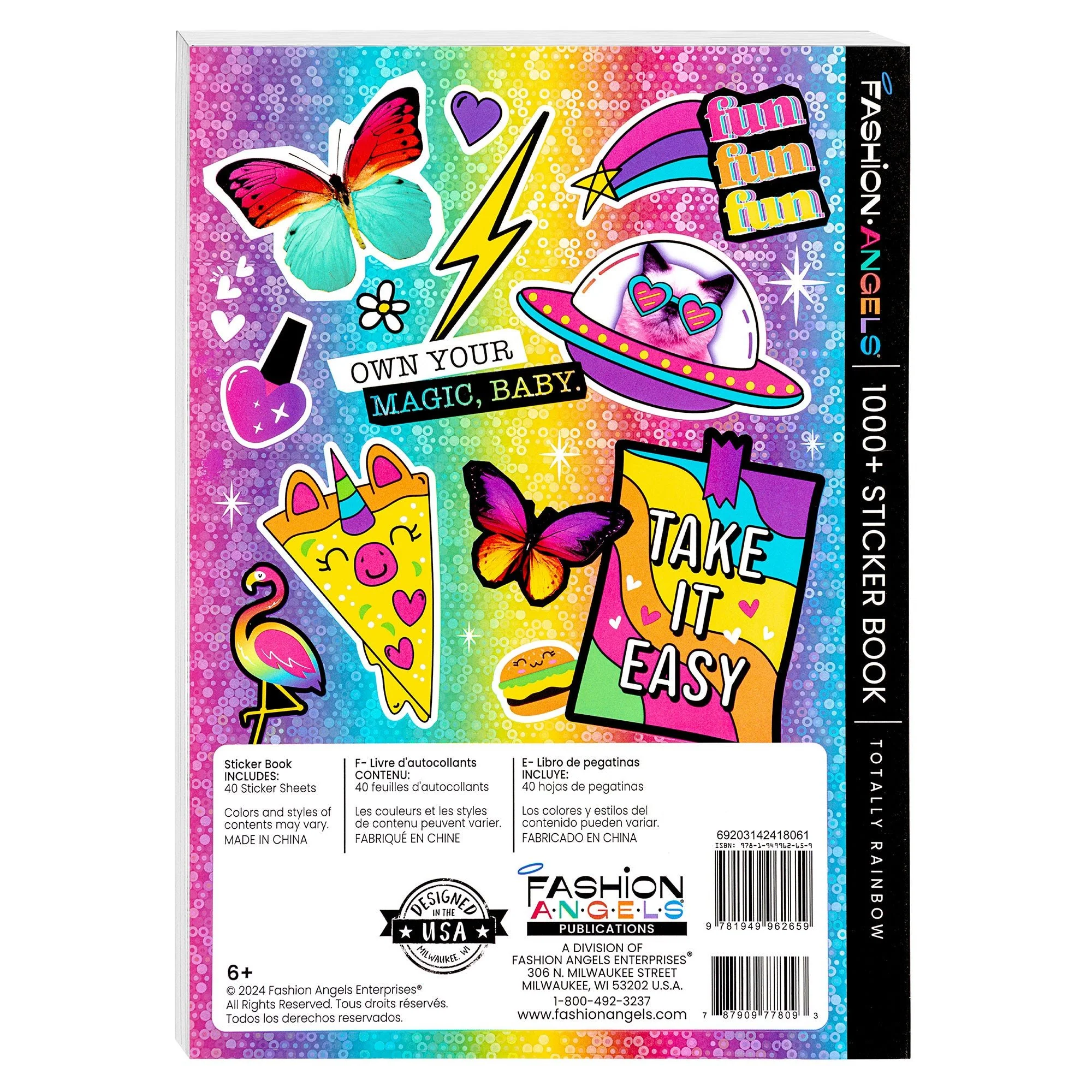 1000+ Totally Rainbow Super Colourful Stickers Cream - Image 2